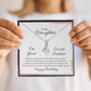 Alluring Beauty Necklace :To My Daughter Happy Birthday Sweet 16