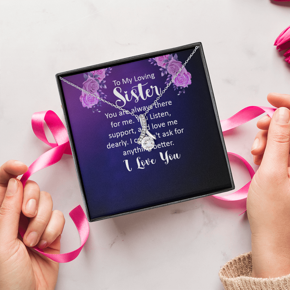 Alluring Beauty Necklace:To My Loving Sister I Love