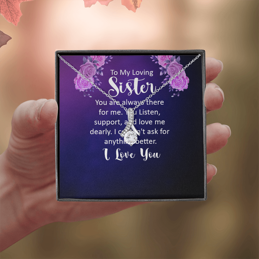 Alluring Beauty Necklace:To My Loving Sister I Love