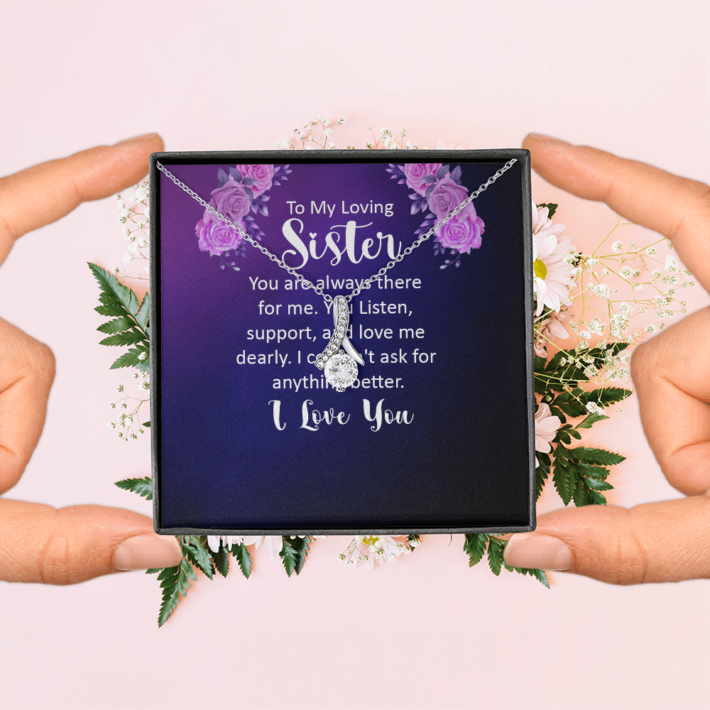Alluring Beauty Necklace:To My Loving Sister I Love