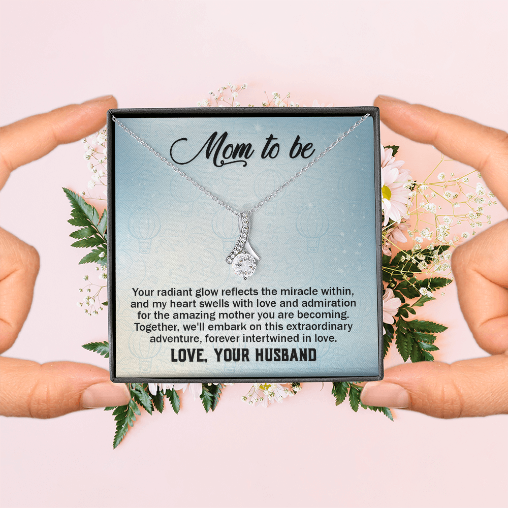 Alluring Beauty Necklace:Mom to Be Love , Your Husband