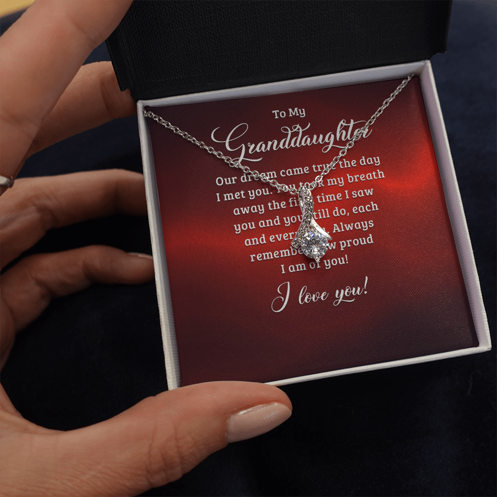Alluring Beauty Necklace:To My Granddaughter I Love You