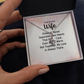Alluring Beauty Necklace: To MY Beautiful Wife Distance Never Separates