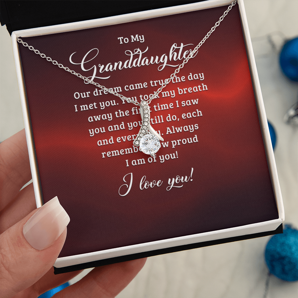 Alluring Beauty Necklace:To My Granddaughter I Love You