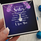 Alluring Beauty Necklace:To My Loving Sister I Love