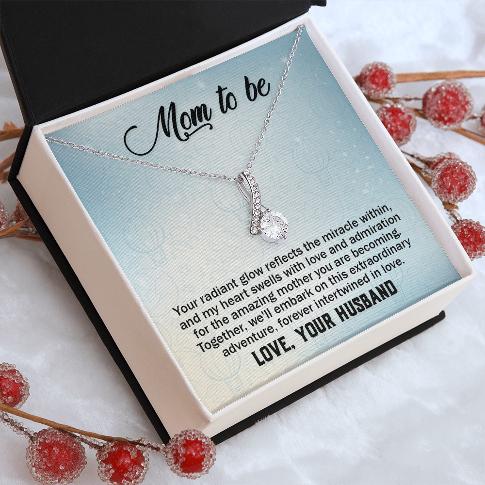 Alluring Beauty Necklace:Mom to Be Love , Your Husband