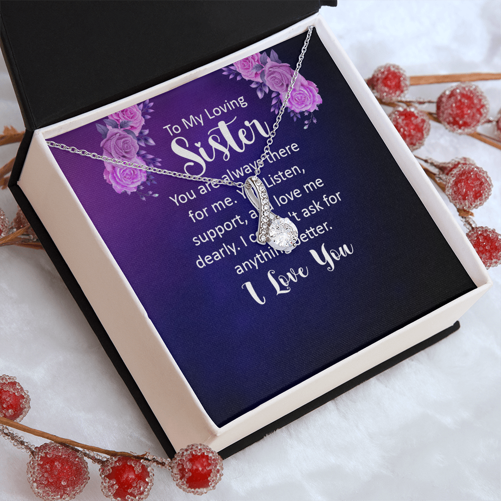 Alluring Beauty Necklace:To My Loving Sister I Love