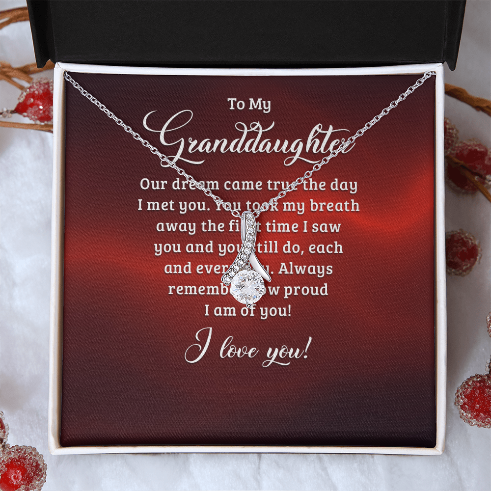 Alluring Beauty Necklace:To My Granddaughter I Love You