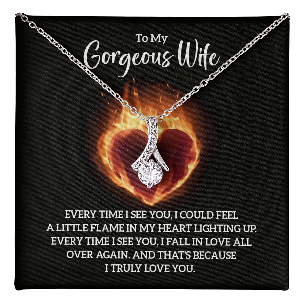 Alluring Beauty Necklace:To My Gorgeous Wife I Truly Love You