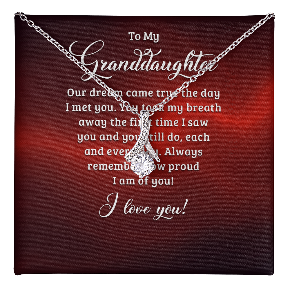 Alluring Beauty Necklace:To My Granddaughter I Love You