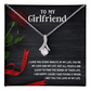 Alluring Beauty Necklace:To My Girlfriend I Love You Every Minute