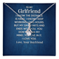 Alluring Beauty Necklace: To My Girlfriend Love Your Boyfriend