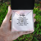 Alluring Beauty Necklace: To MY Beautiful Wife Distance Never Separates