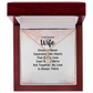 Alluring Beauty Necklace: To MY Beautiful Wife Distance Never Separates