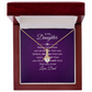 Alluring Beauty Necklace :To My Daughter Love Dad