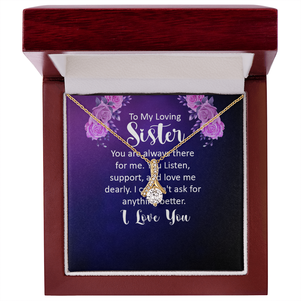 Alluring Beauty Necklace:To My Loving Sister I Love