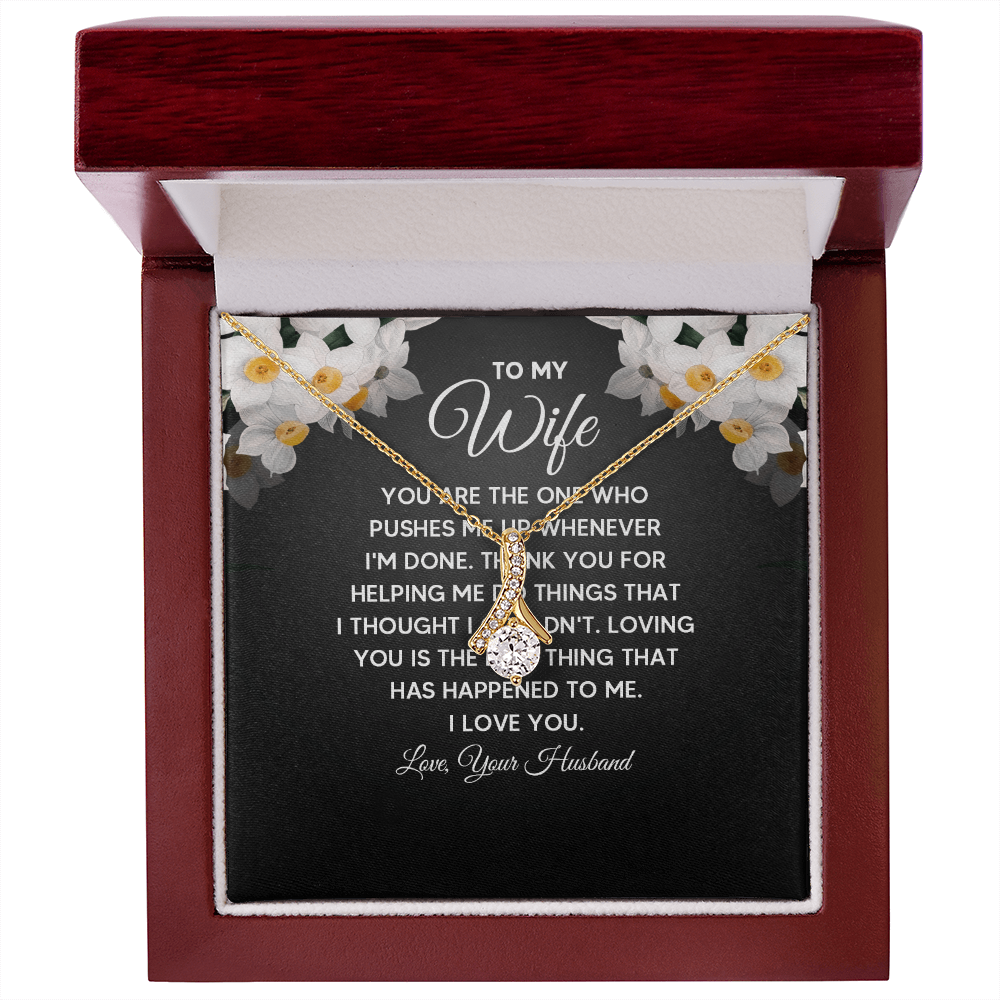 Alluring Beauty Necklace:To My Wife I Love Your Husband