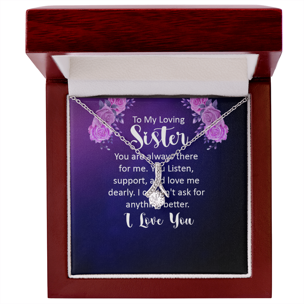 Alluring Beauty Necklace:To My Loving Sister I Love