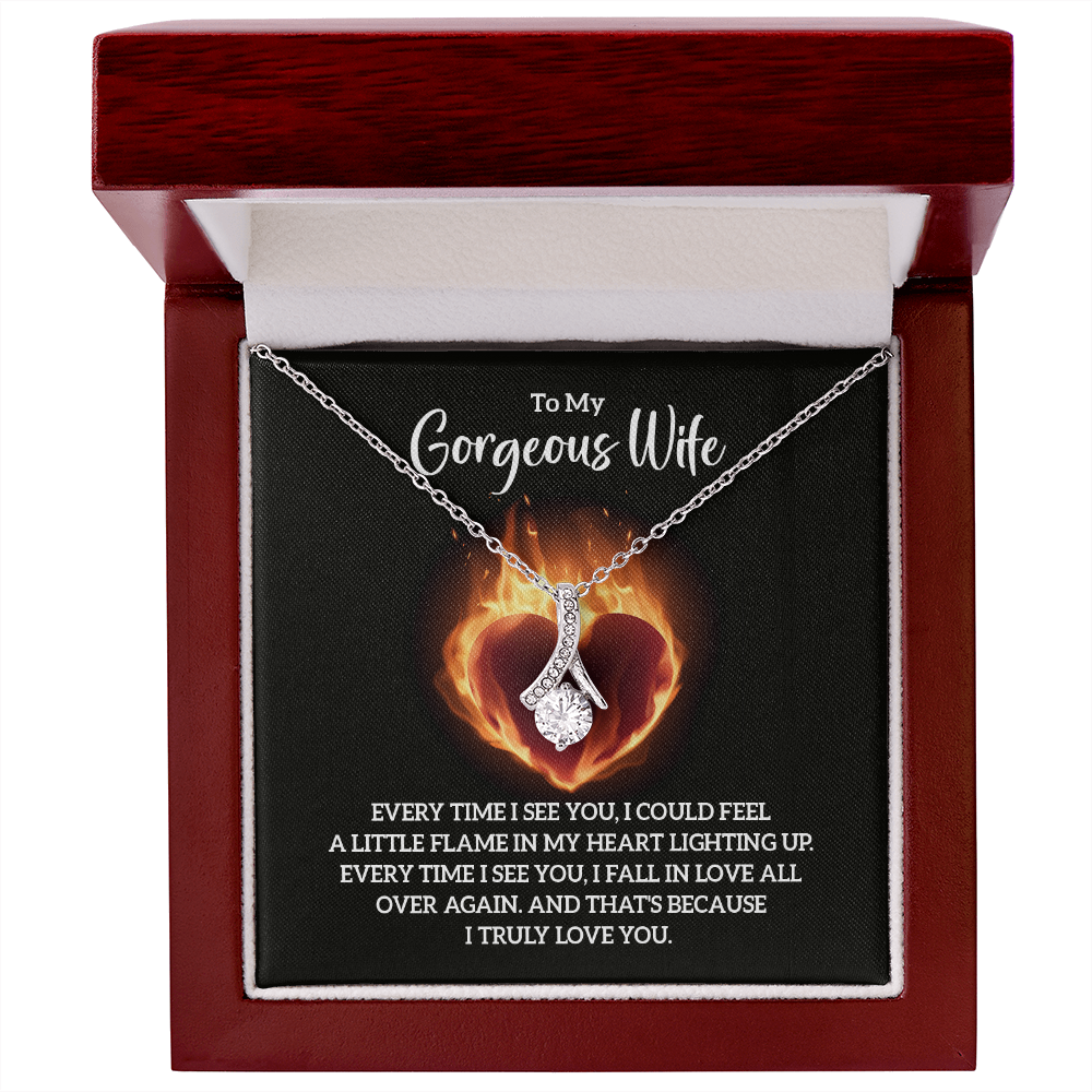 Alluring Beauty Necklace:To My Gorgeous Wife I Truly Love You