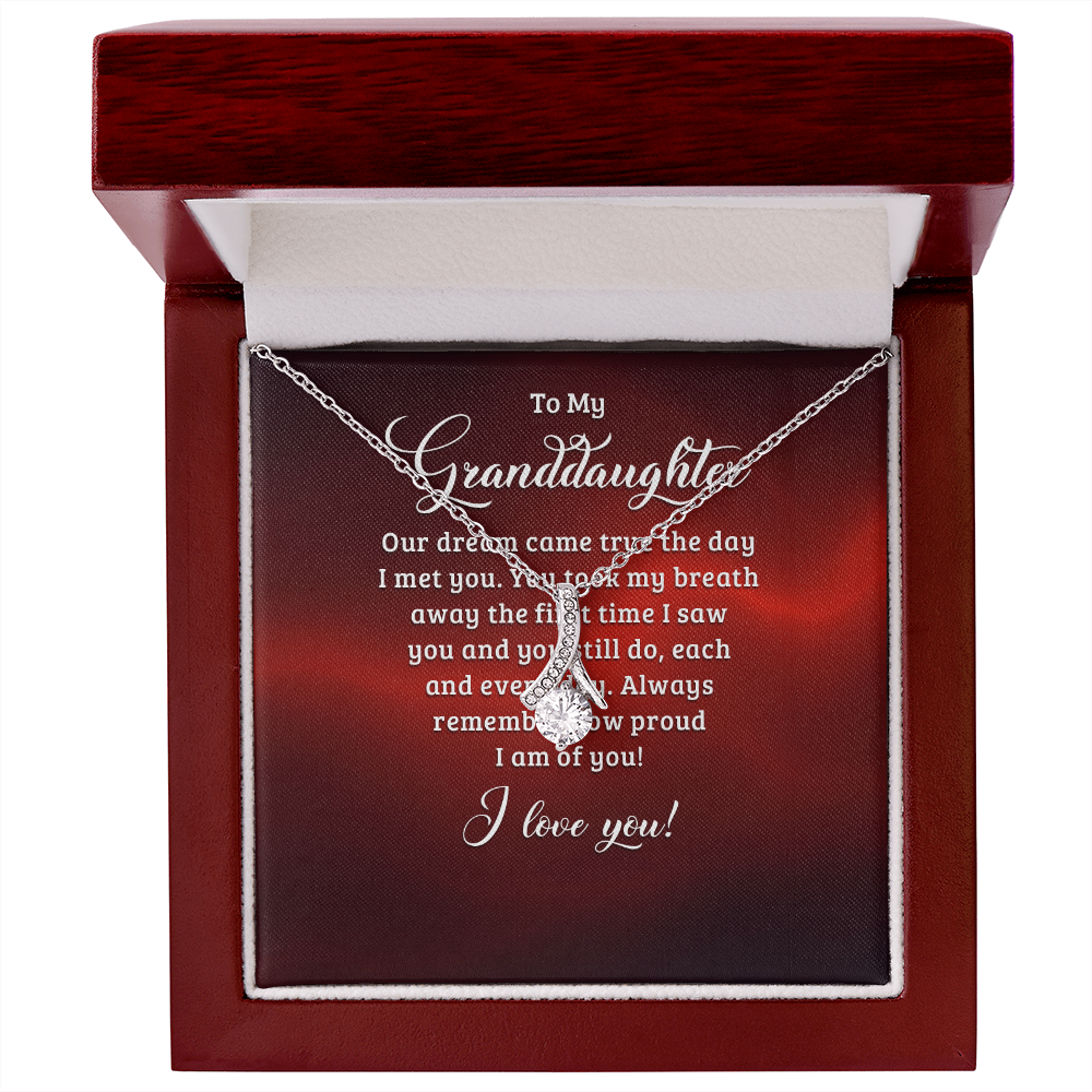 Alluring Beauty Necklace:To My Granddaughter I Love You