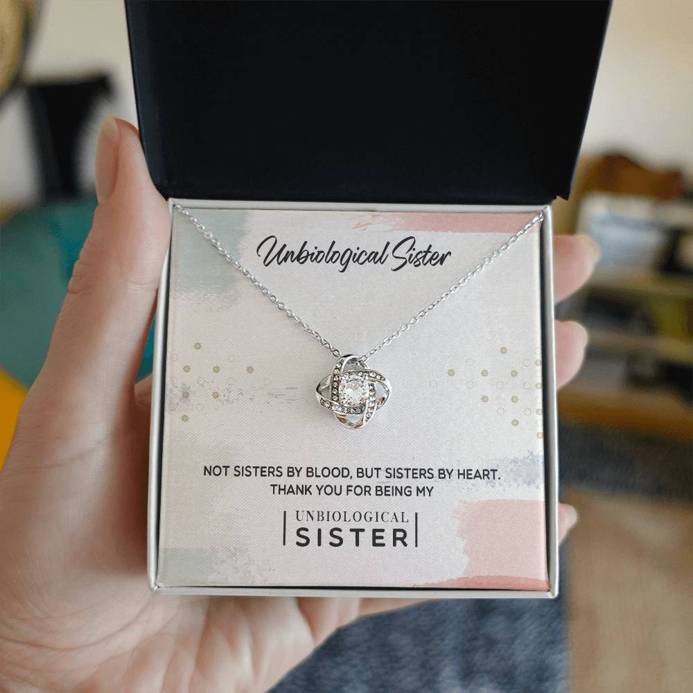 To My Unbiological Sister, Thank You -Love Knot Necklace