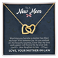 Interlocking Hearts Necklace : To A New Mom Love Your Mother -In- Law