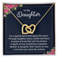 Interlocking Hearts Necklace :To My Daughter It's A Special Bond