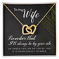 Interlocking Hearts Necklace : To My Wife I'll Always Be By Your Side