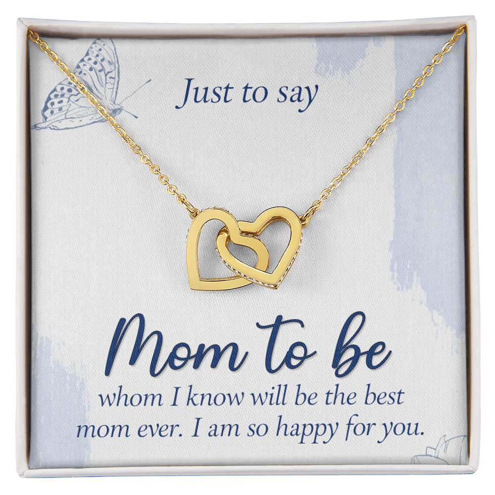 Interlocking Hearts Necklace : Mom To Be I Am So Happy For You