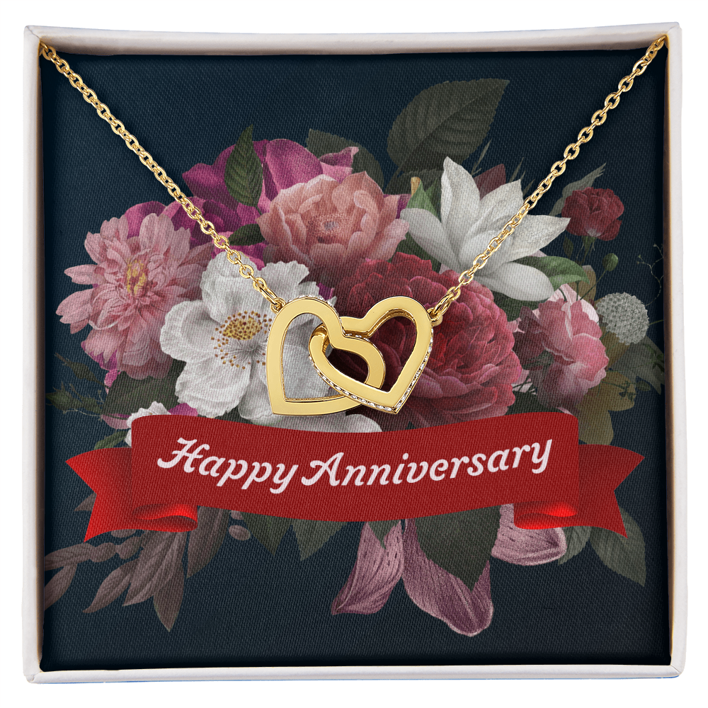 Interlocking Hearts Necklace:Happy Anniversary