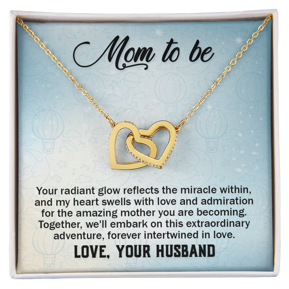 Interlocking Hearts Necklace : Mom To Be Love , Your Husband