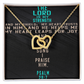 Interlocking Hearts Necklace : The Lord Is My Strength