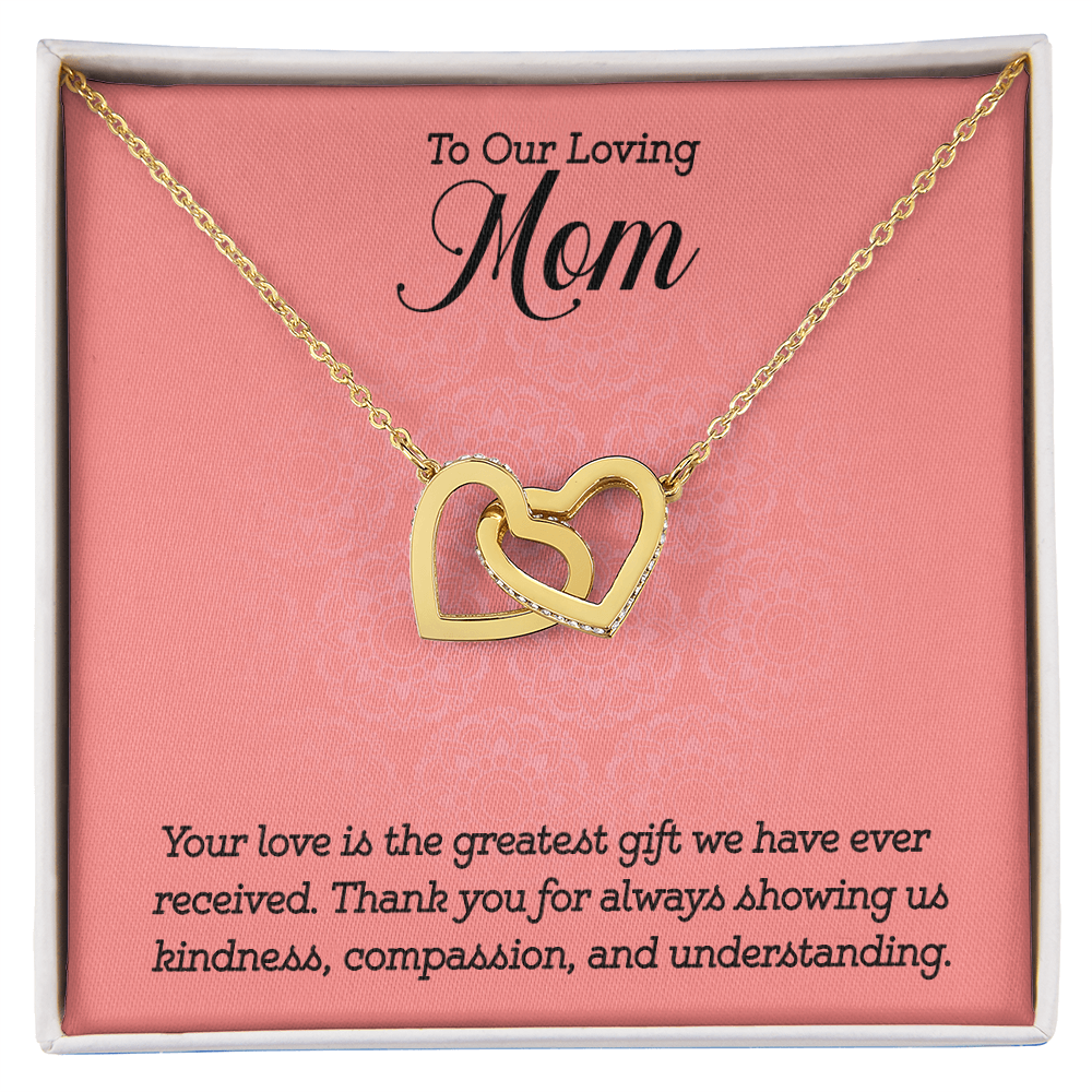 Interlocking Hearts Necklace : To Our Loving Mom