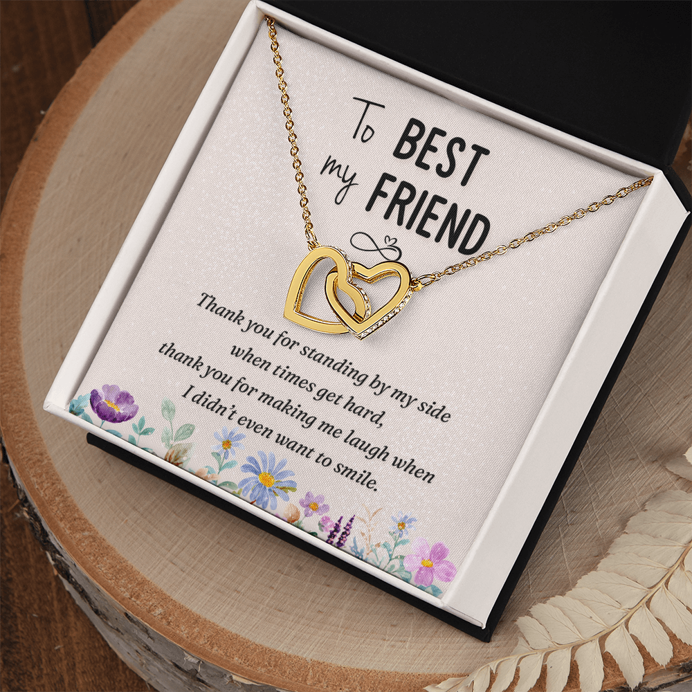 Interlocking Hearts Necklace : To My Best Friend Standing By My Side