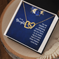 Interlocking Hearts Necklace : To My Daughter You Are Capable