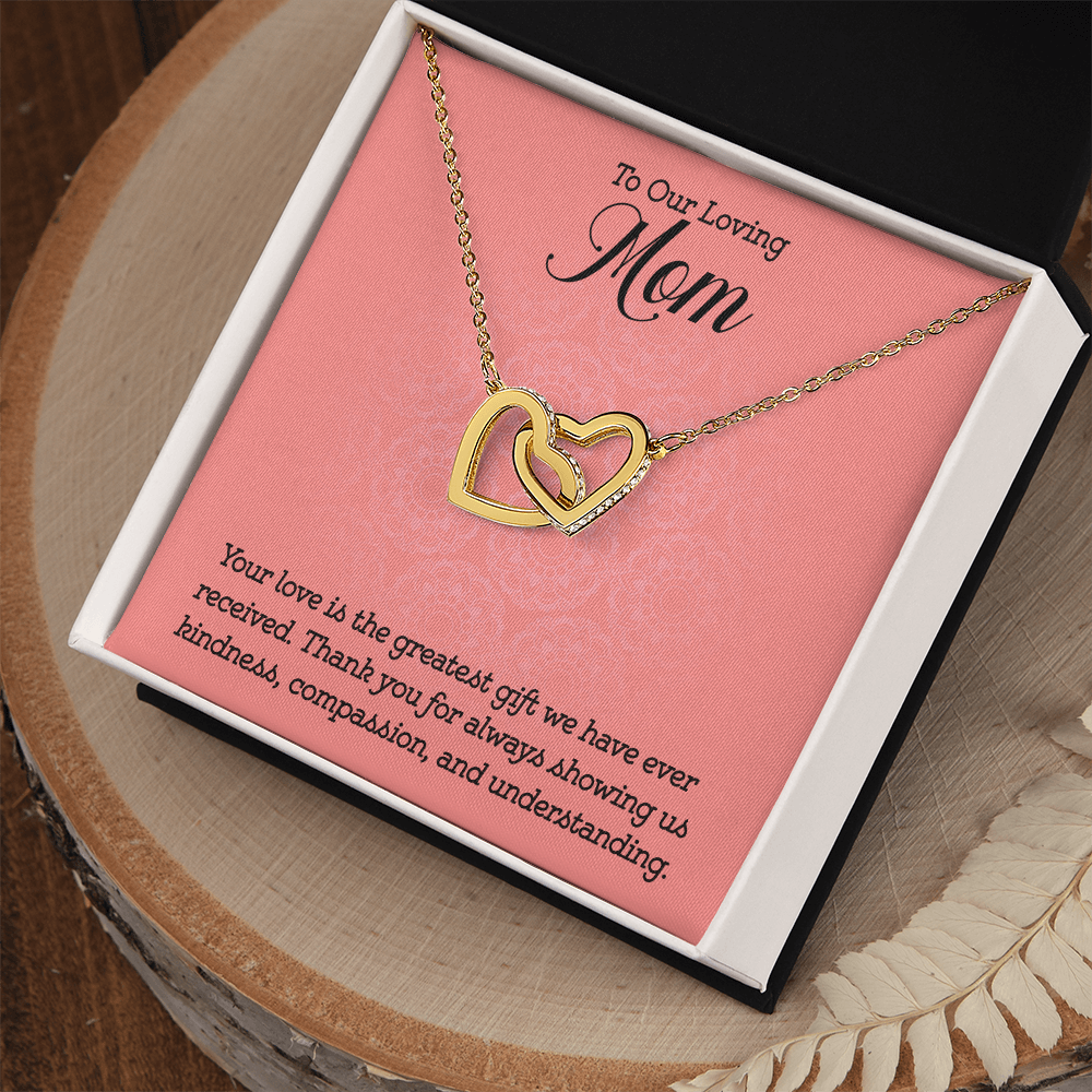 Interlocking Hearts Necklace : To Our Loving Mom