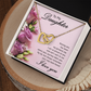Interlocking Hearts Necklace To My Daughter My Greatest Joy