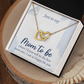 Interlocking Hearts Necklace : Mom To Be I Am So Happy For You