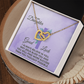 Interlocking Hearts Necklace : To MY Daughter May Jesus Bless You