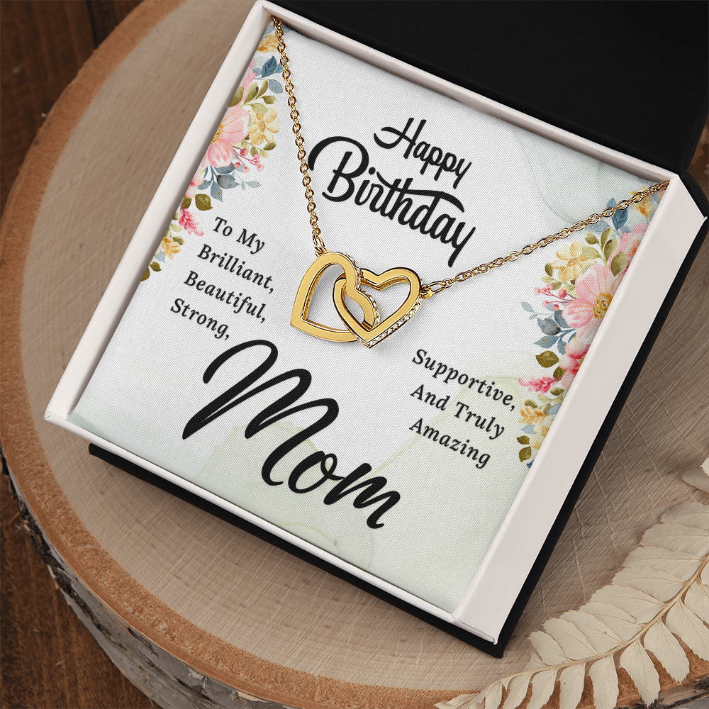 Interlocking Hearts Necklace :Happy Birthday Mom