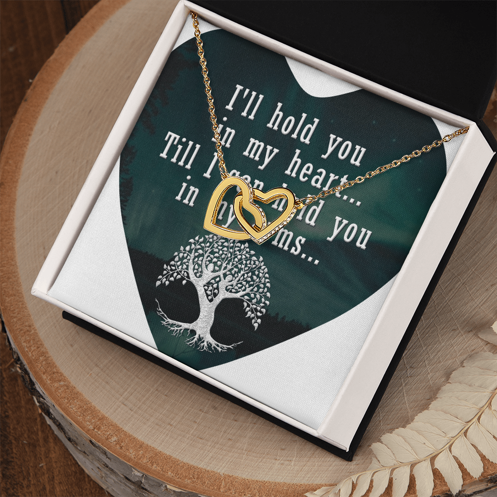 Interlocking Hearts Necklace:I'll Hold You In My Heart