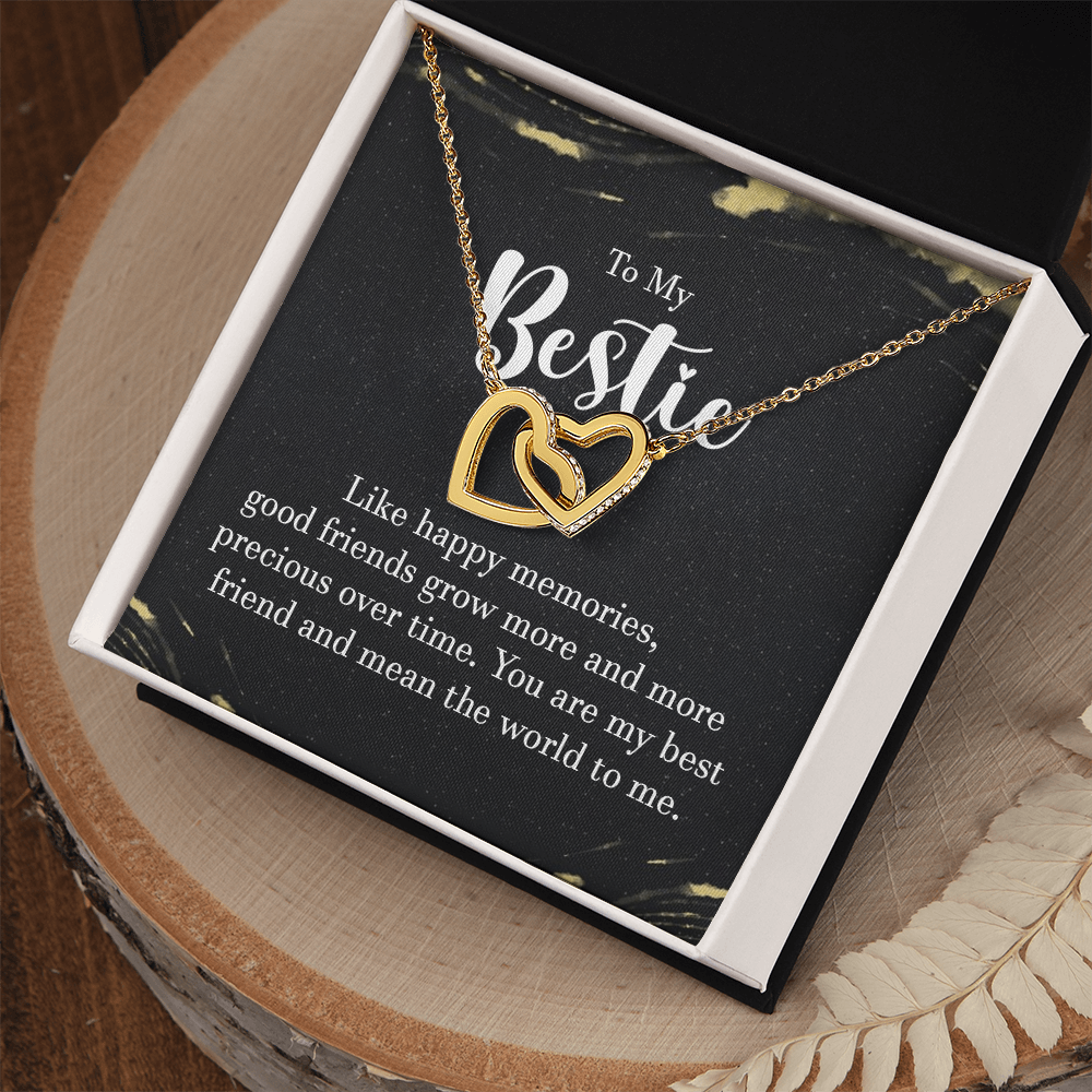 Interlocking Hearts Necklace : To My Bestie Like Happy Memories