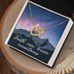 Interlocking Hearts Necklace : Faith Can Move Mountains