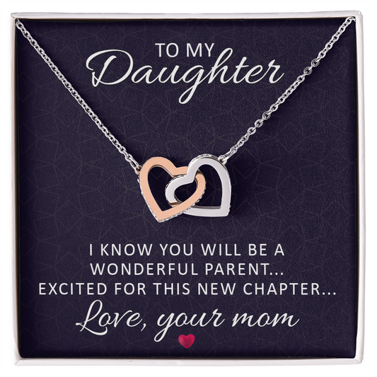 Interlocking Hearts Necklace : To My Daughter Love Your Mom