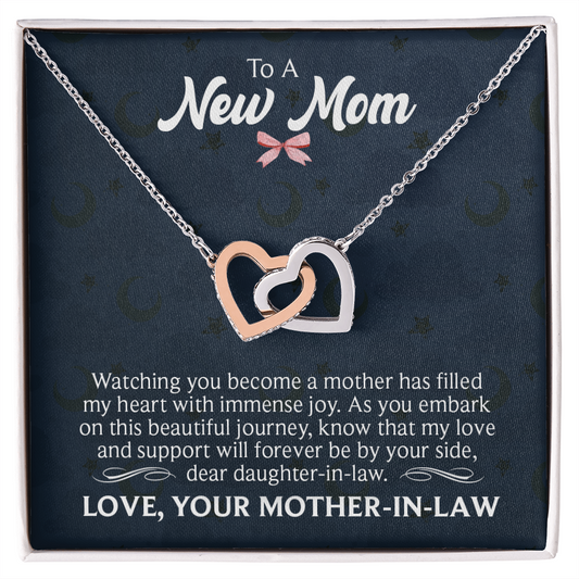 Interlocking Hearts Necklace : To A New Mom Love Your Mother -In- Law