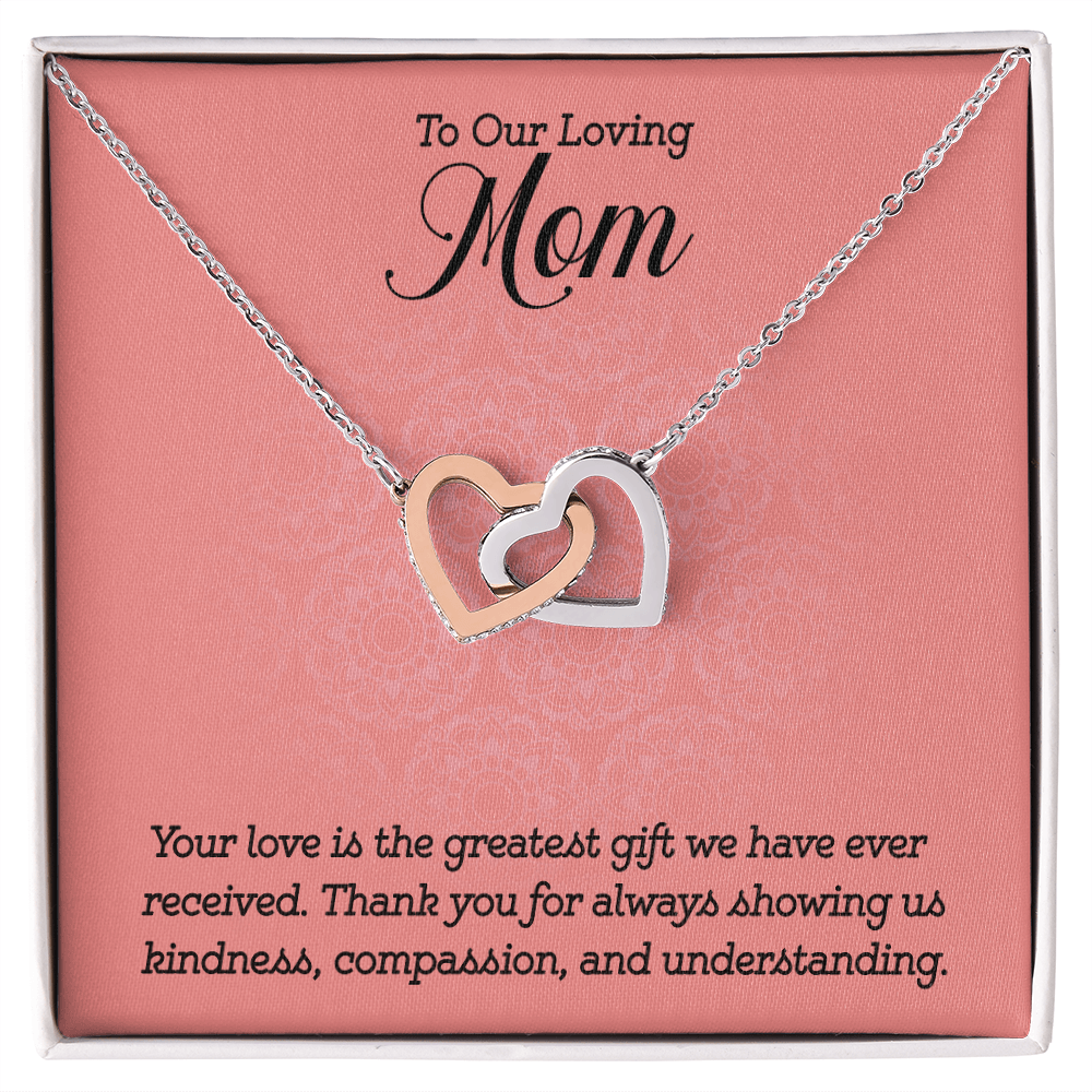 Interlocking Hearts Necklace : To Our Loving Mom