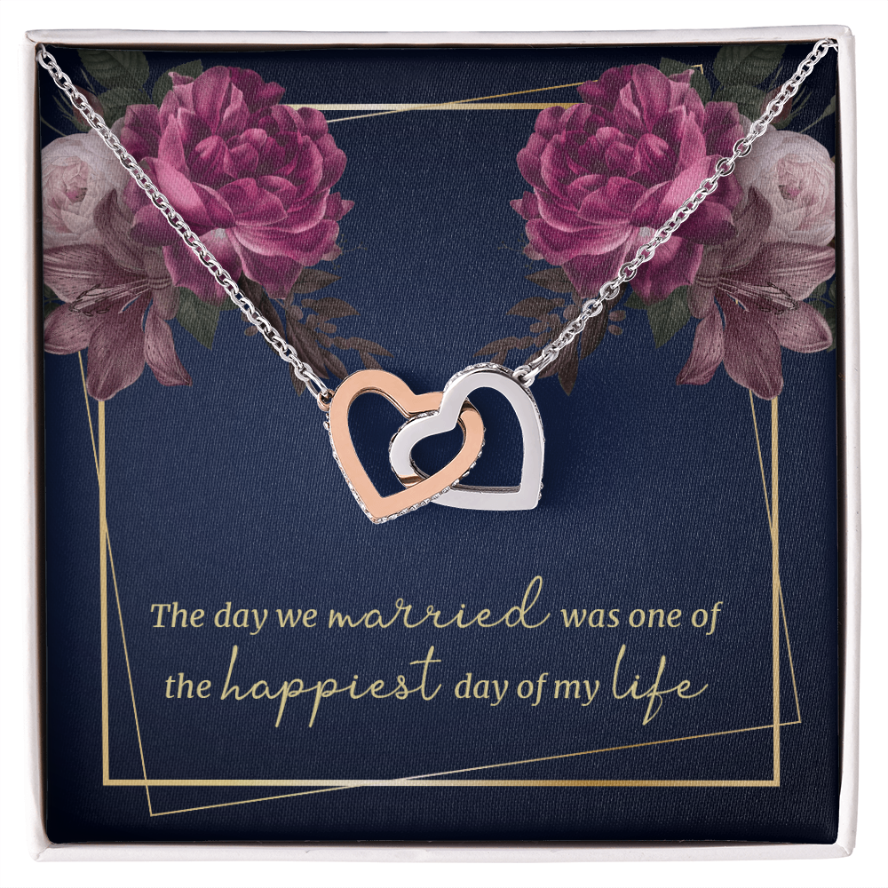 Interlocking Hearts Necklace: The Day We Married
