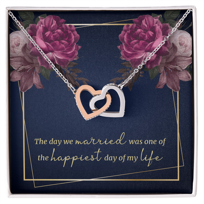 Interlocking Hearts Necklace: The Day We Married