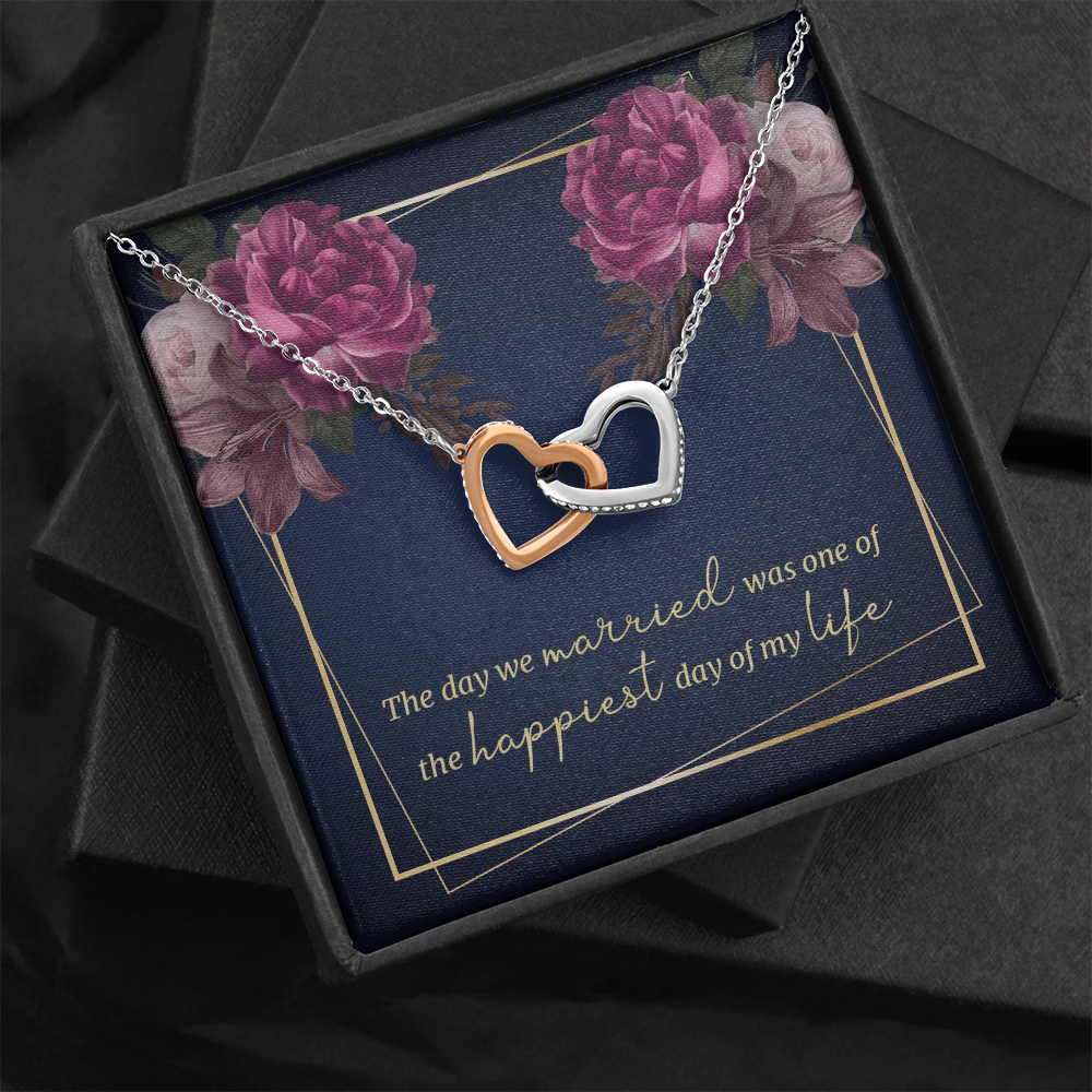 Interlocking Hearts Necklace: The Day We Married