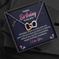 Interlocking Hearts Necklace :Happy Birthday To My Wife I Love You
